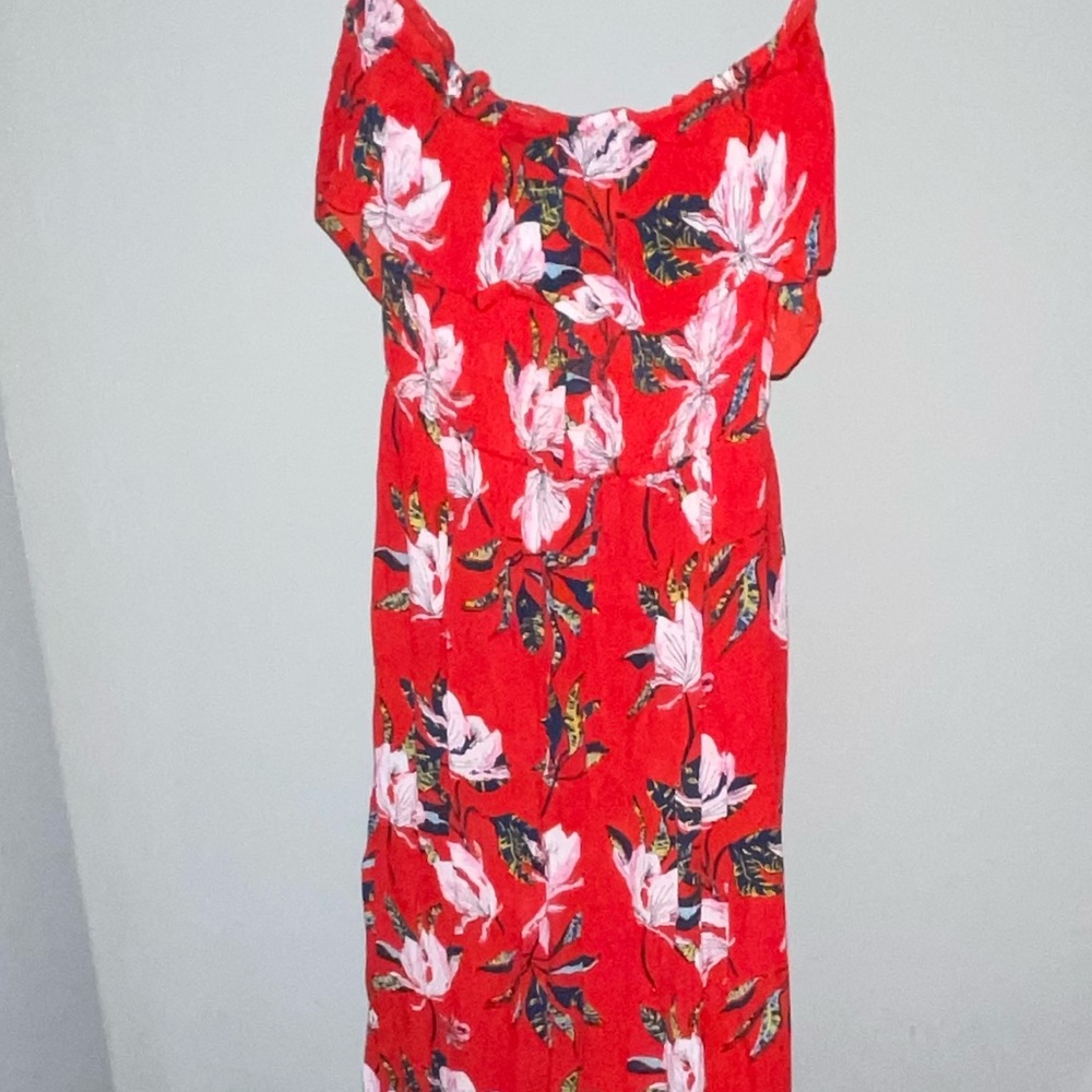 Red maxi dress